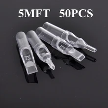 5 MFT закрыть плоский наконечник татуировки иглы прозрачный цветной наконечник высокого качества Прозрачные Одноразовые Аксессуары