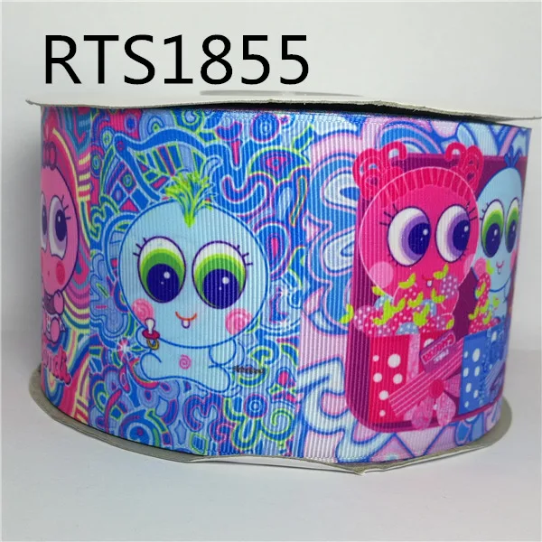 Бесплатная доставка 50yard/roll 3 дюймов 75 мм мультфильм девушка печатных Grosgrain ленты