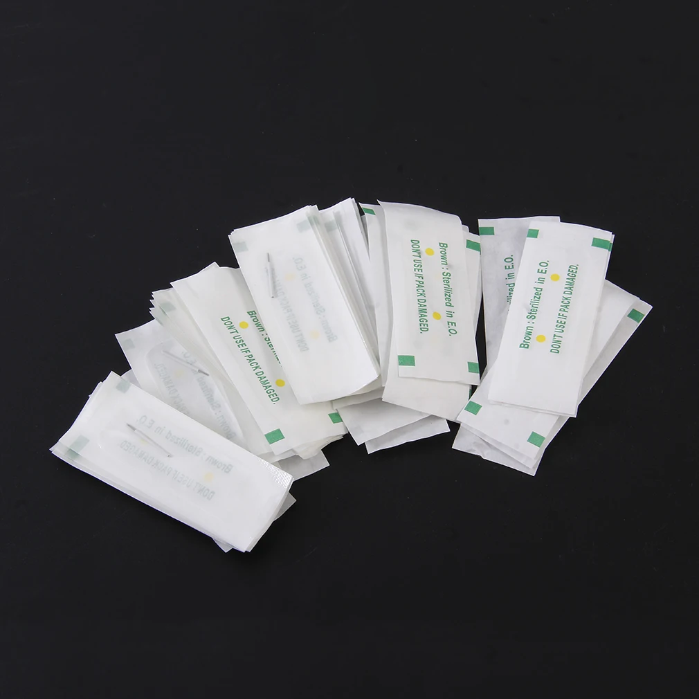

50PCS 5R Permanent Makeup Eyebrow Tattoo Needles Manual Eyebrow Pen Needle Microblading Eyebrow Makeup Pen Needles