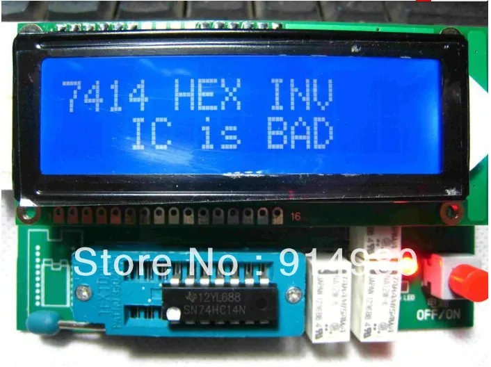 NEW DIY 74 SERIES IC TESTER CHIP ANALYZER DETECTOR WITH 1602 LCD KEYPAD