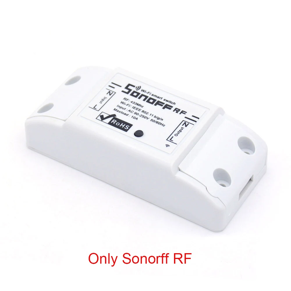 Sonoff RF Wifi беспроводной умный переключатель 433 МГц рч приемник интеллектуальный пульт дистанционного управления Поддержка Google Home Alexa - Комплект: Only sonoff RF