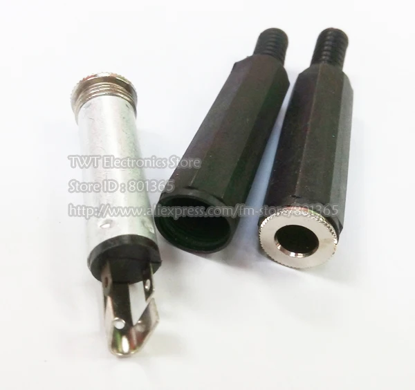 

6.35mm (1/4") Female Mono Stereo TRS Jack Socket connector ,Plastic ,5pcs , free shipping