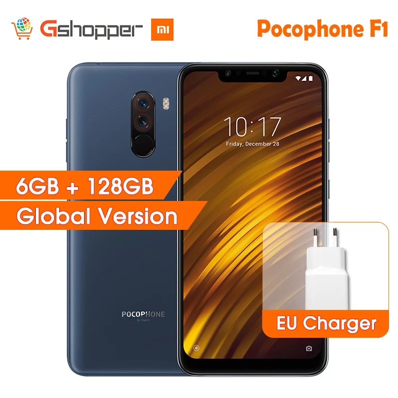 Оригинальный Xiaomi POCOPHONE F1 Snapdragon 845 6GB 128GB 6 18 &quotполный экран 20 МП фронтальная камера