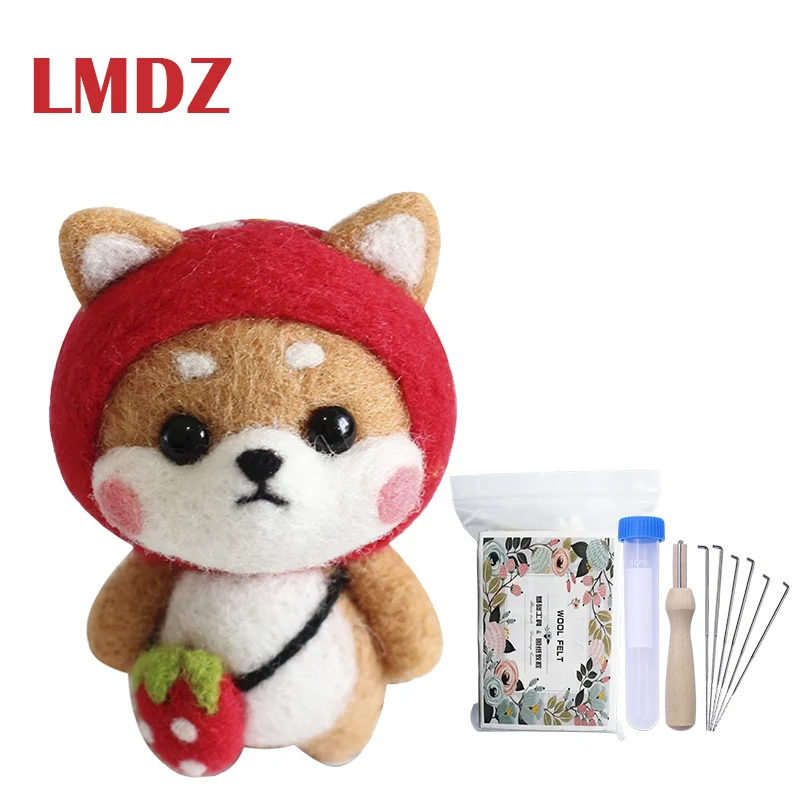 LMDZ Needlecrafts иглы войлочный набор характер Шиба ину собака для валяния стартовый