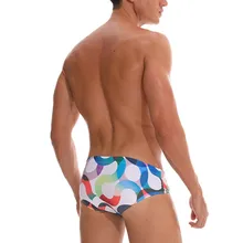 MUQGEW, мужские эластичные быстросохнущие треугольные плавки, Пляжные штаны, тонкие дышащие плавки, штаны с принтом, одежда для плавания, maillot de bain