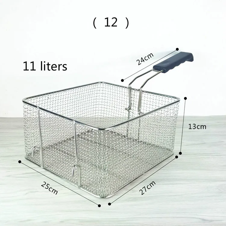 28 вариантов фритюрница из нержавеющей стали экран картофель фри рамки квадратный фильтр сетки зашифровать дуршлаг формы жарки корзины фритюрницы сетки - Цвет: 12