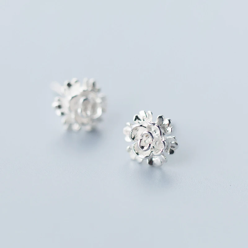 Женские серьги 925 пробы sv милые женские в виде маленькой Маргаритки|daisy flower