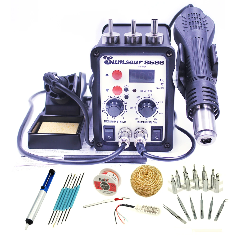 Solder Rework Station Sumsour 8586 2 In 1 Hot Air Gun Soldering Iron