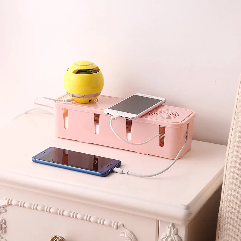 1pc Plastic Power Strip Cord Socket Storage Box Electric Wire Storage Organizer Cable Collect Cases Power Strip Cord Storage Box