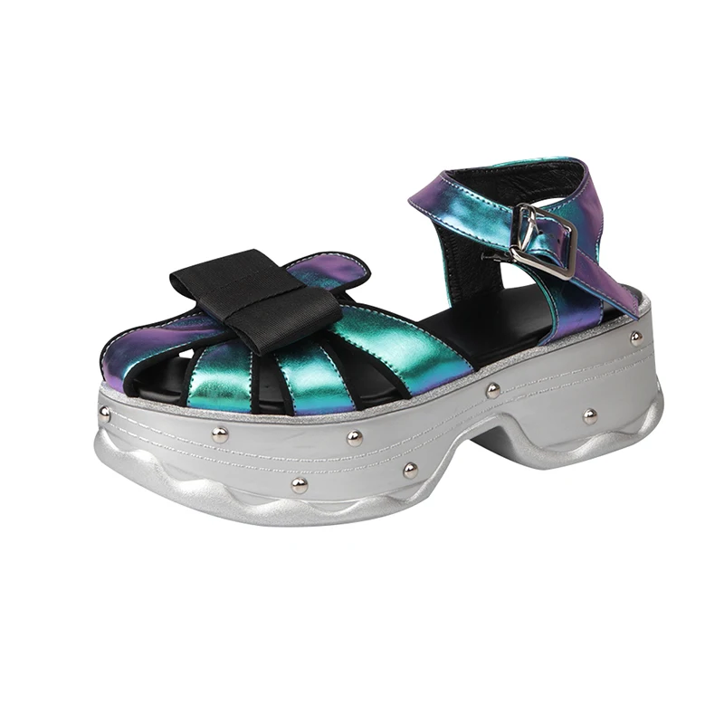 

Gladiator Sandals Women Closed Toe Shoe 2019 Summer High Heels Female Shoes Platform Sandals For Woman Summer Shoes Sandal