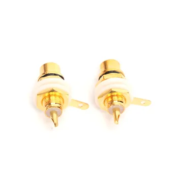 

kaolanhon Power amplifier board RCA female socket gold-plated Rca connector gold panel audio socket plug