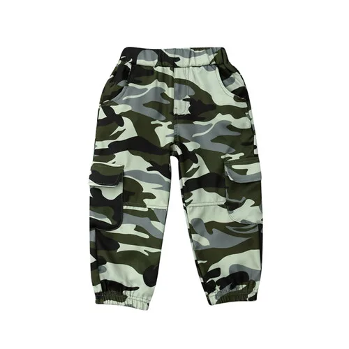 Cool Toddler Boys Army Camouflage Trousers Hip hop Long Pants Age 2-7 Years 