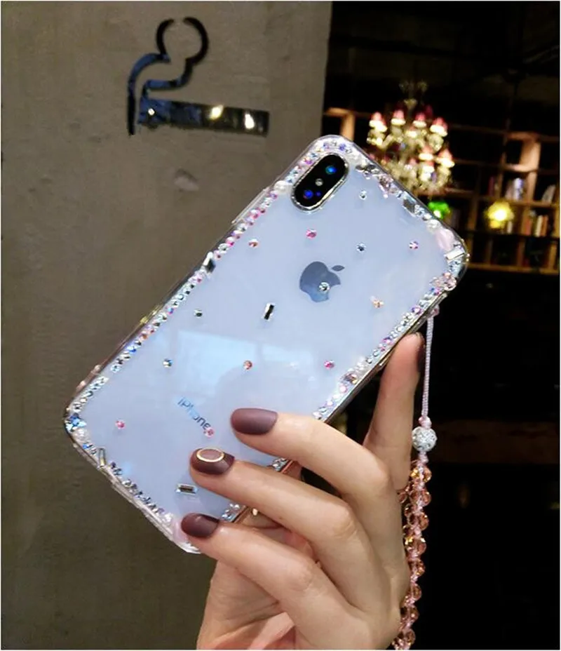 Роскошный блестящий чехол с кристаллами для iPhone 11 Pro Max XS XR X 7 8 Plus 6 6s 5S SE