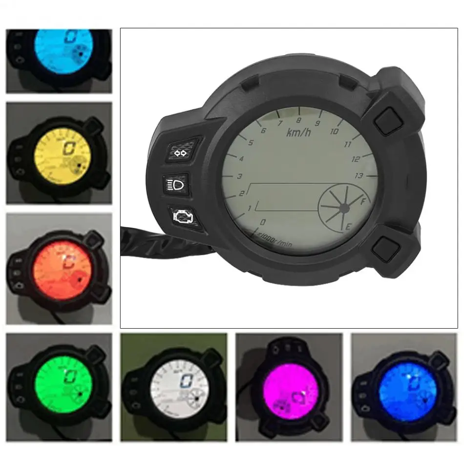 

Motorcycle Instruments LCD Speedometer Odometer Tachometer for Yamaha BMS125 7 Color Meter Motorcycle Speedometer Gauge