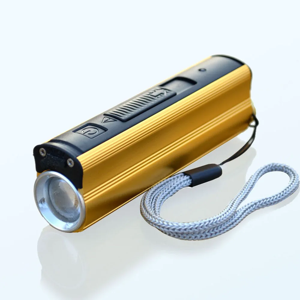 USB Перезаряжаемый маленький светодиодный фонарик с модная зажигалка 3 режима Карманный EDC светодиодный фонарик ламповая ручка портативное зарядное устройство в виде фонарика функция