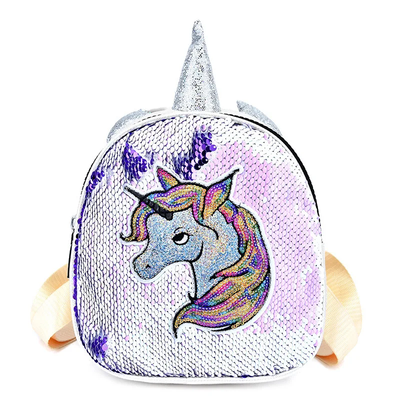 

Hot Sale Girl Unicorn Backpack For School Sequins Leather Female Women Teenager Shoulder Bags Mochilas Mujer 2019