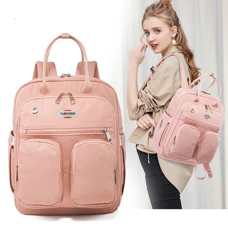Us 32 29 5 Off Pink Black Color Baby Care Diaper Bags Large Capacity Travel Backpack Multifunction Mummy Maternity Waterproof Nursing Bag In