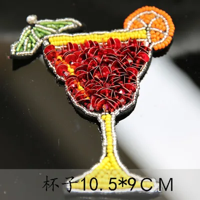 

cup beaded patches applique patches for clothes fabric patch sewing accessories patches for clothing parches para la ropa