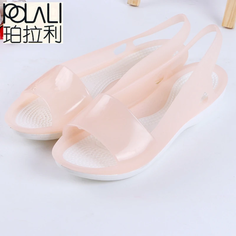 colorful jelly sandals