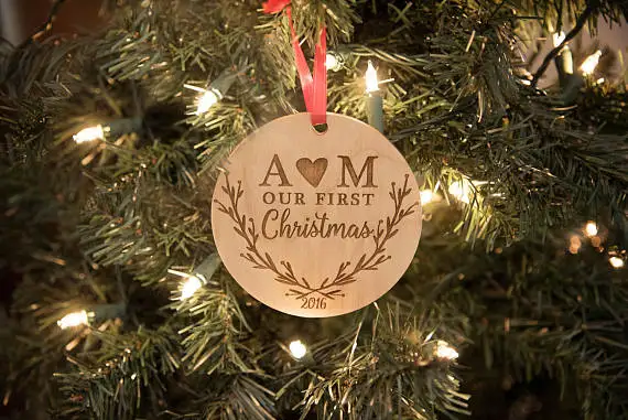 first christmas ornaments wedding