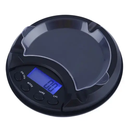 

100g / 0.01g Digital Pocket Scale Ashtray Electronic Jewelry Gold Diamond Weighing Carat Balance LCD Display with Blue Backlight