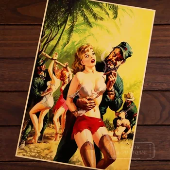 

Communism Pin-up Girls American Cold War Propaganda Classic Decorative Poster DIY Wall Canvas Stickers Home Posters Home Decor G