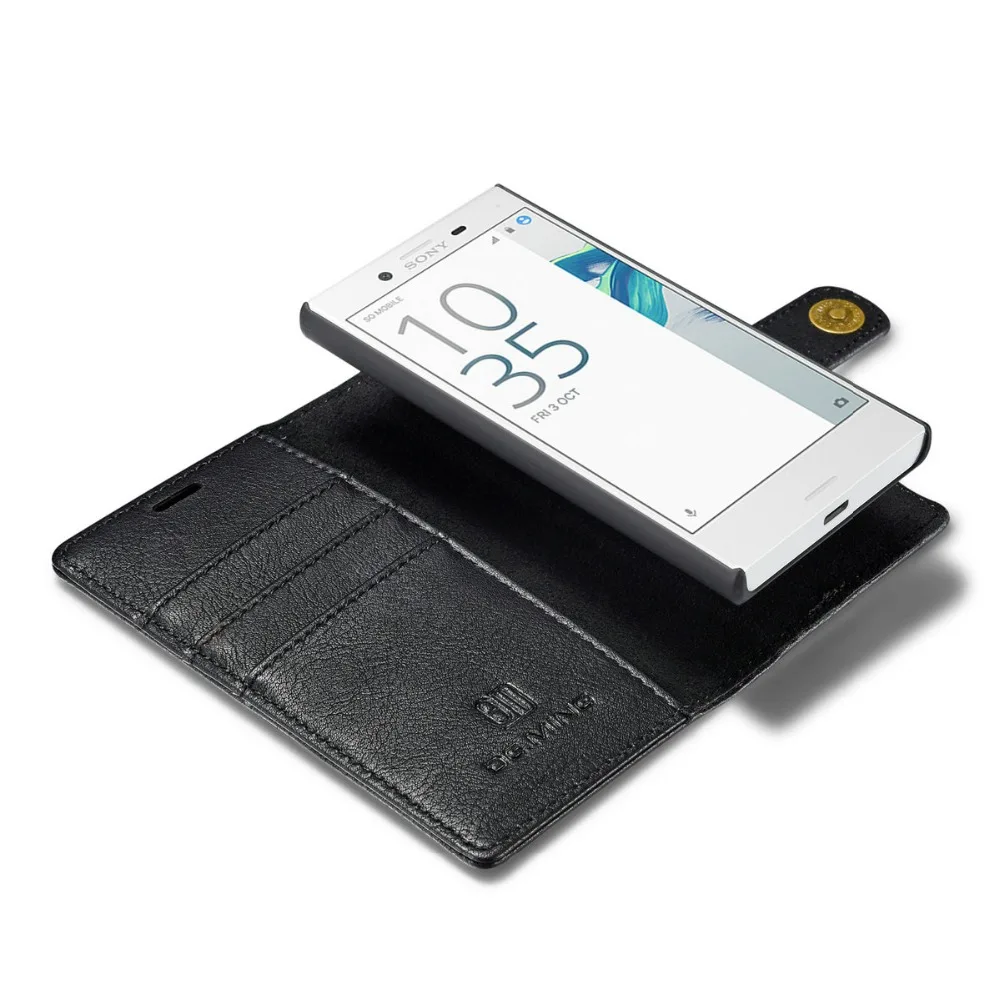 

Retro Cowhide Leather Wallet Flip Cases Detachable Magnetic for Sony Xperia X Compact XZ XZs XZ1 XZ2 XZ2 Compact XZ3 Cover
