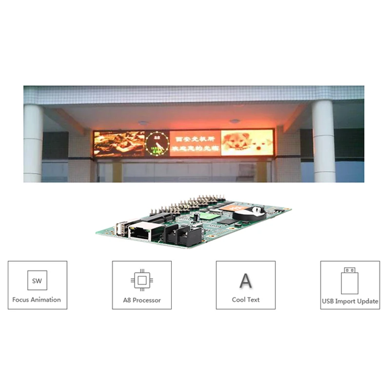 Новинка! D10 HD + Wifi модуль rgb контроллер светодиодного знака card для Windows Taxi рекламный