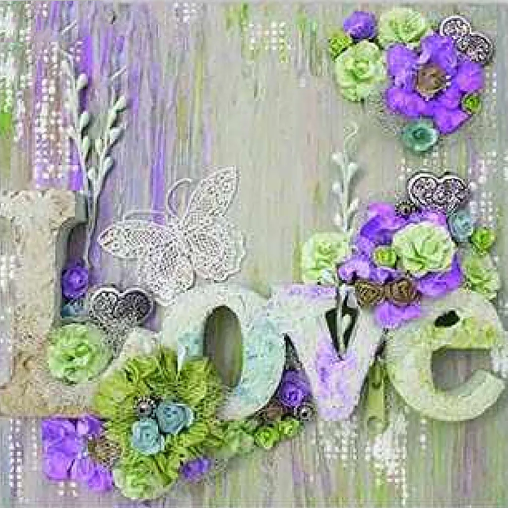 

5D DIY Embroidery Paintings Flower LOVE Special Shaped Diamond Painting Rhinestone Arts Pasted Accessories Home Decor 24.JUNE.28