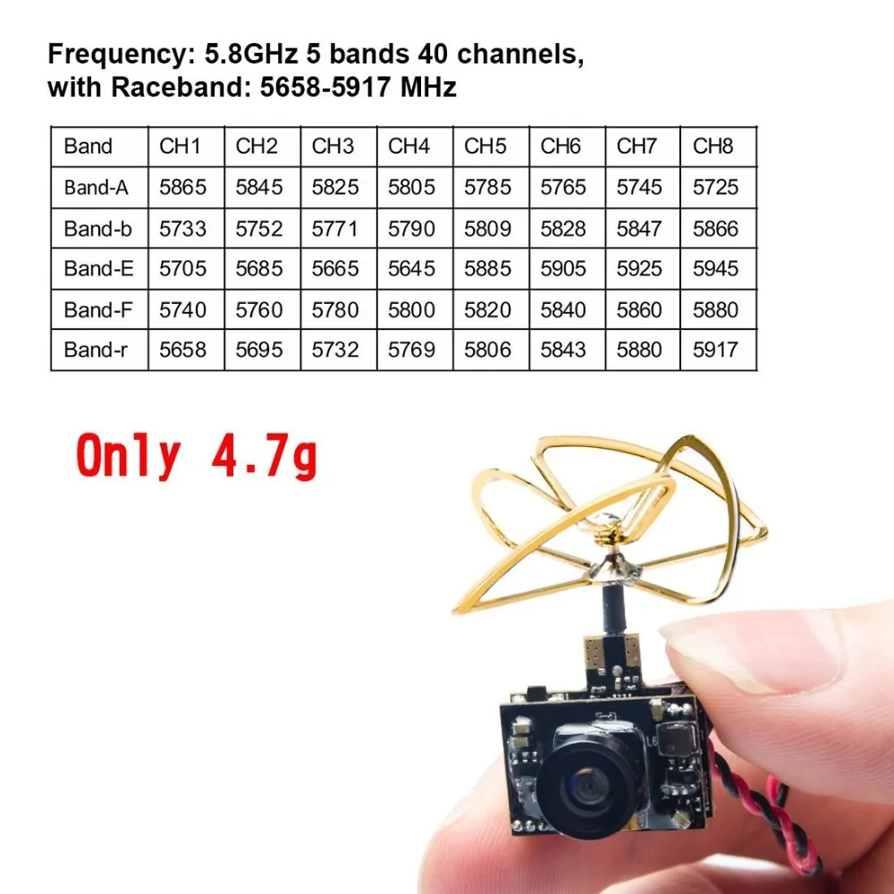 AKK A3 5 8G 40CH VTX 0/25mW/50mW/200mW переключаемая 600TVL 1/3 Cmos микро AIO камера для FPV дрона как