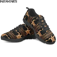 INSTANTARTS – baskets de marche confortables en maille pour femmes, style Tribal hawaïen, chaussures décontractées, imprimé tortue de mer polynésienne en 3D