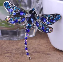 New Arrival Dragonfly Brooch Wedding Souvenir Bijoux Classic Picks Love Insect Broches Brand Women Rhinestone Broach Hijab Pins