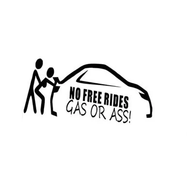 Забавная наклейка No Free Rides для окна бампера кузова автомобиля украшение 20*8