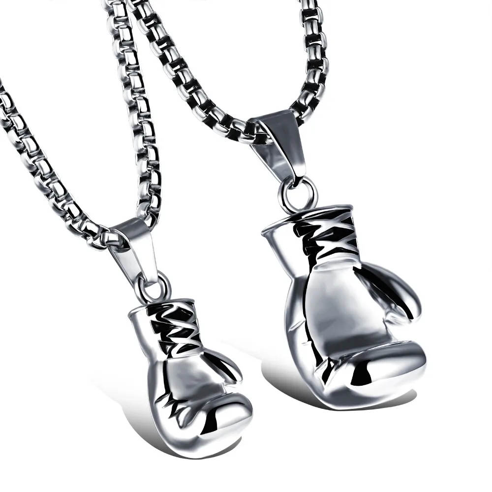 

2018 New Fashion White/Black/Gold Color Stainless Steel Necklaces Punk Fist Pendant Necklaces Lovers' Chain Jewelry Gift XL021