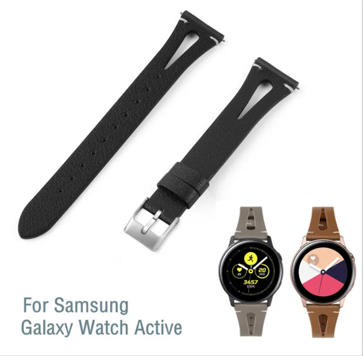 4 шт. кожаный ремешок для часов для samsung Galaxy Watch active Band 20 мм ремешок для часов для Galaxy Watch 42 мм полосы