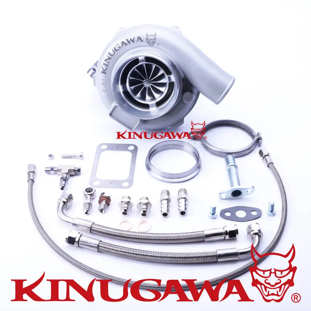

Kinugawa Ball Bearing Turbocharger 4" Anti Surge GTX3076R 60mm w/ .73 T3 V-Band 301-03001-003