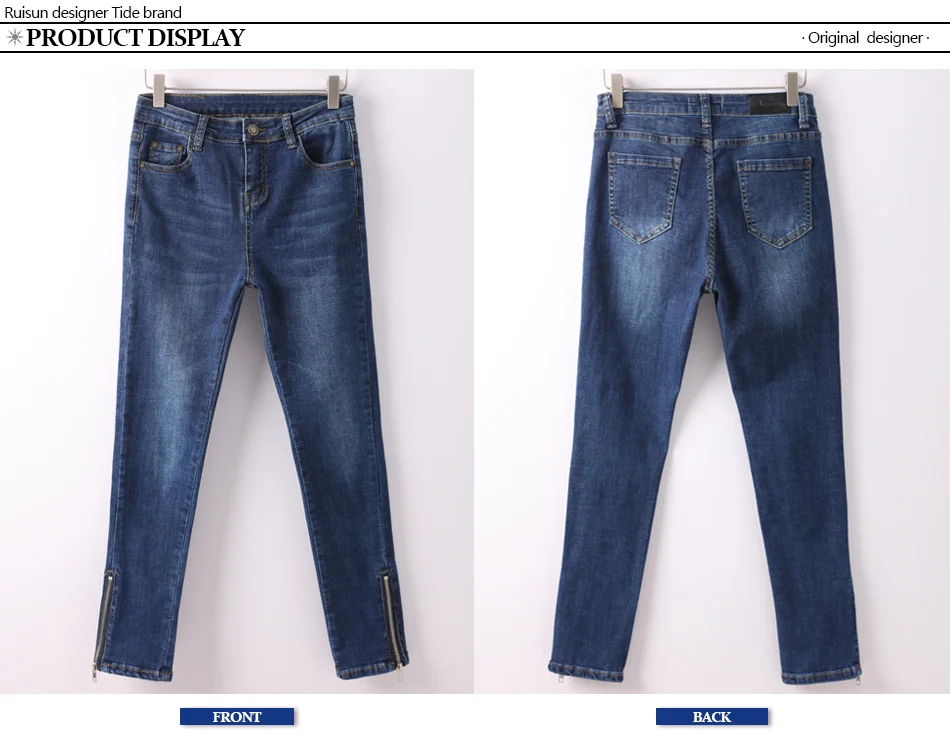 Garemit узкие женские джинсы с высокой талией Feminina тонкие джинсы с молнией на щиколотке до середины икры джинсы для женщин винтажные