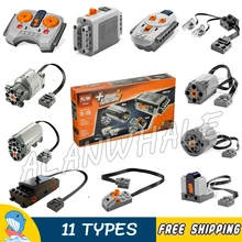 11 tipos Techinic Funções De Poder Motorizado MOC M L XL Servo Motor Caixa de Bateria Modelo Building Blocks Set Toy Compatível com lego