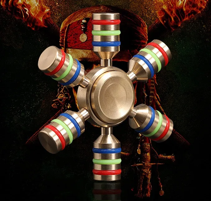 Fidget Brinquedo Rainbow Dedo Mão Spinner Spinner Spinner Metal Bronze Spiner Antistress Aliviar O Stress Brinquedos