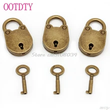 Старый старинный Античный стиль мини навесные замки стилизованные под старину ключ замок с ключом(Лот из 3) Прямая поставка qiang