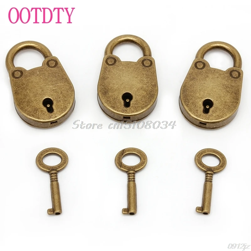 

Old Vintage Antique Style Mini Archaize Padlocks Key Lock With key (Lot Of 3) Drop Ship qiang