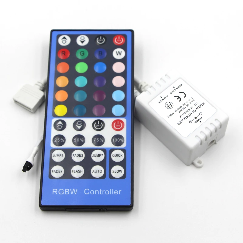 

40 Key DC 12V-24V 6A IR Infrared Music Remote Controller Dimmer Sound Control 20 Colors for RGBW LED Strip Light 5-Pins