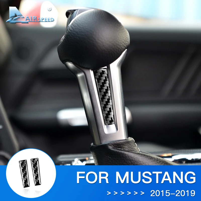 

Airspeed for Ford Mustang Sticker Ford Mustang Accessories 2015 2016 2017 2018 2019 Carbon Fiber Interior Gear Shift Knob Handle