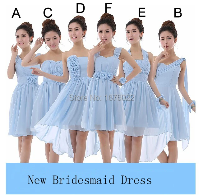 light blue junior bridesmaid dresses
