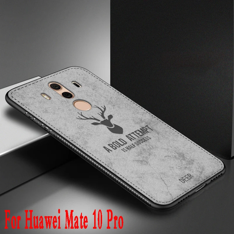 Для huawei mate 10 pro Чехол с тканевым узором mate 10 чехол на заднюю панель Силиконовый Мягкий противоударный чехол для бизнеса mate 10Pro мужской чехол