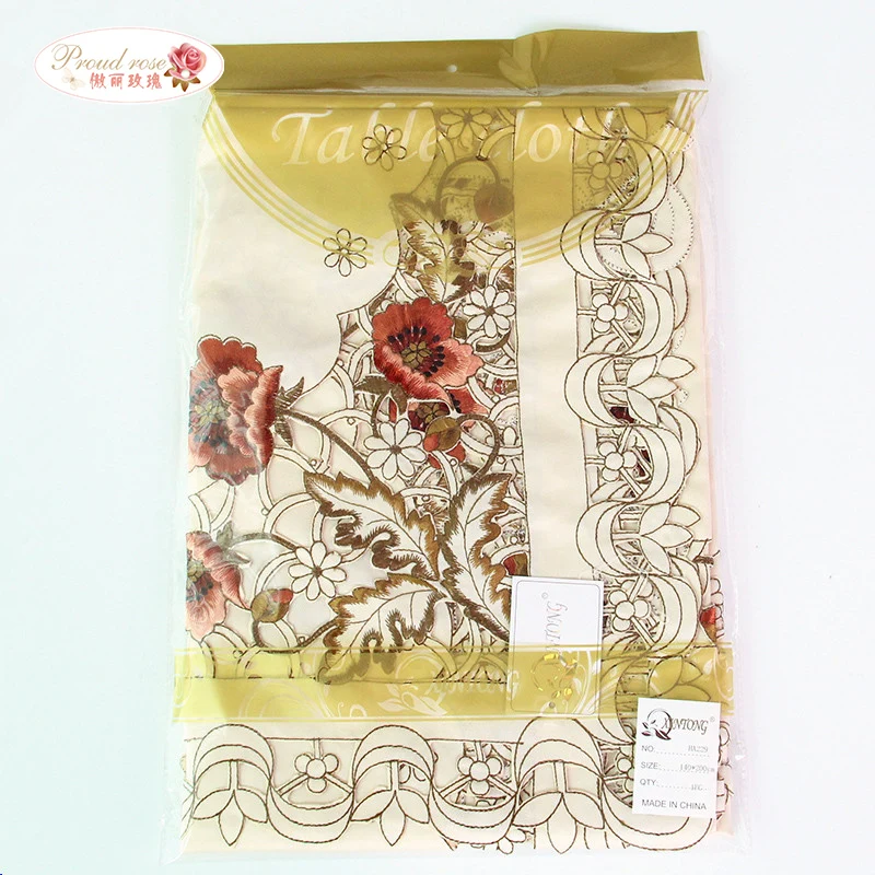  Proud Rose Exquisite Embroidery Hollow Out Round Table Cloth Rural Round Tablecloth The Modern Home