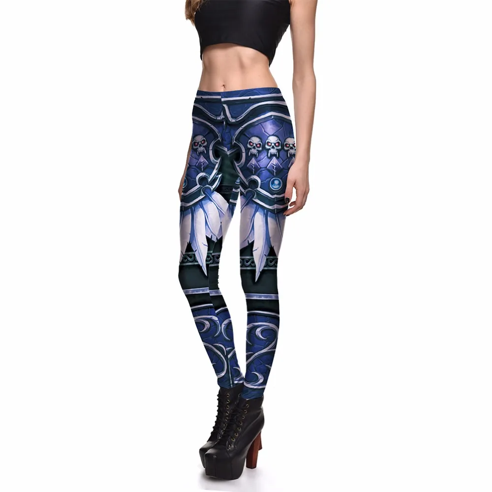 

Leggings Blue Totem Women's Skull Feather Robot Armor Leggings Digital Print Pants Trousers Stretch Pants Drop Ship