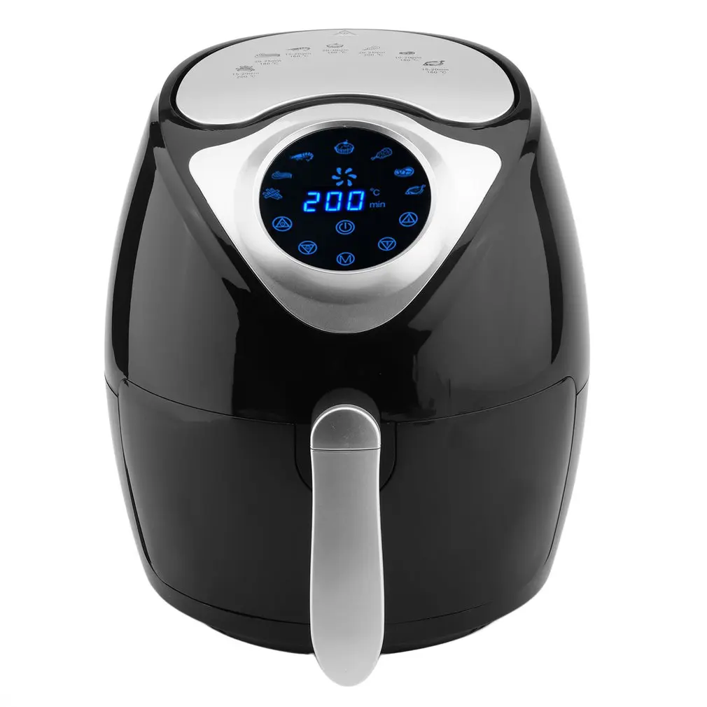 

2.8L Capacity 1300W Intelligent Temperature Control Commercial Electric Air Fryer Smokeless Kitchen Cooker EU Plug Black