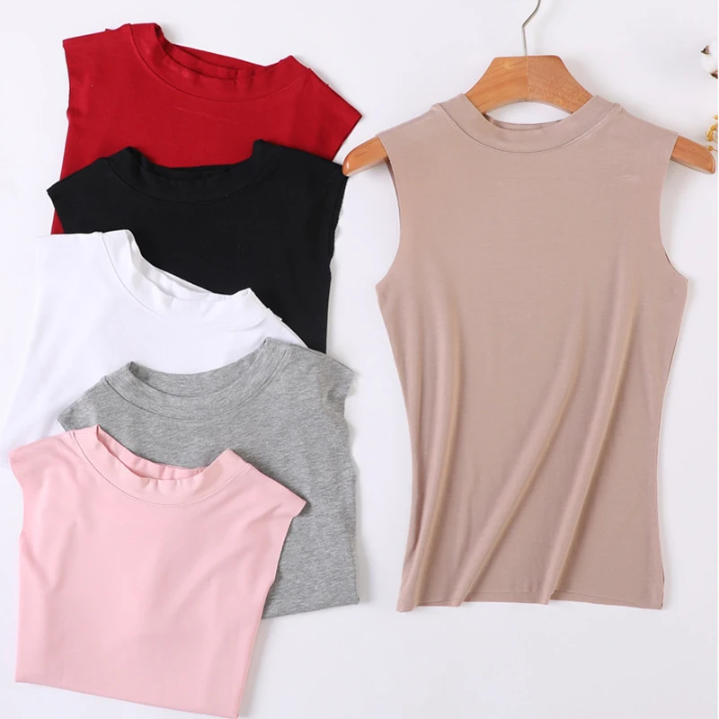 

Solid Summer Tank Tops Women Fashion Vintage Simple Slim Modal Sexy Top For Ladies Harajuku Breathable O-Neck Sleeveless Shirts