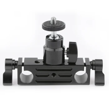 

Rod Clamp 15mm Rod Railblock With 1/4 Hot Shoe Adapter Flash Bracket Mount Monitor light DSLR Camera Foto Accessories C1145